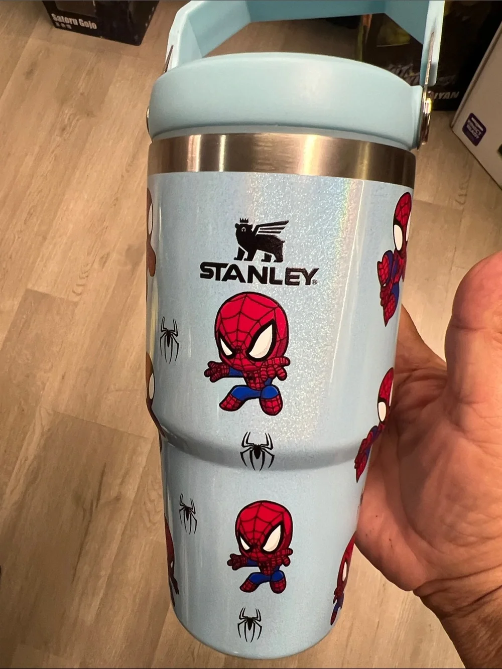Stanley Kids Light Blue Spider-Man Travel Cup